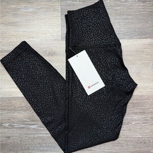 Lululemon Align HR Pant 25” - Black Foil Embossed Leopard LPDE